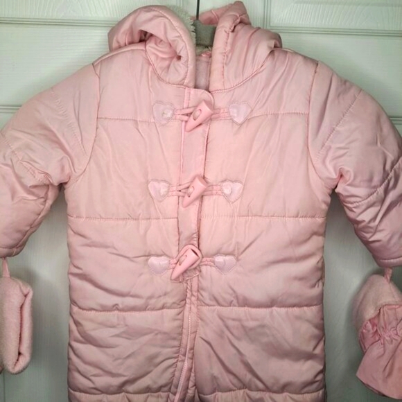 The Children's Place Pink One Piece Snowsuit Bunting Size 12-18 Months - Picture 4 of 6